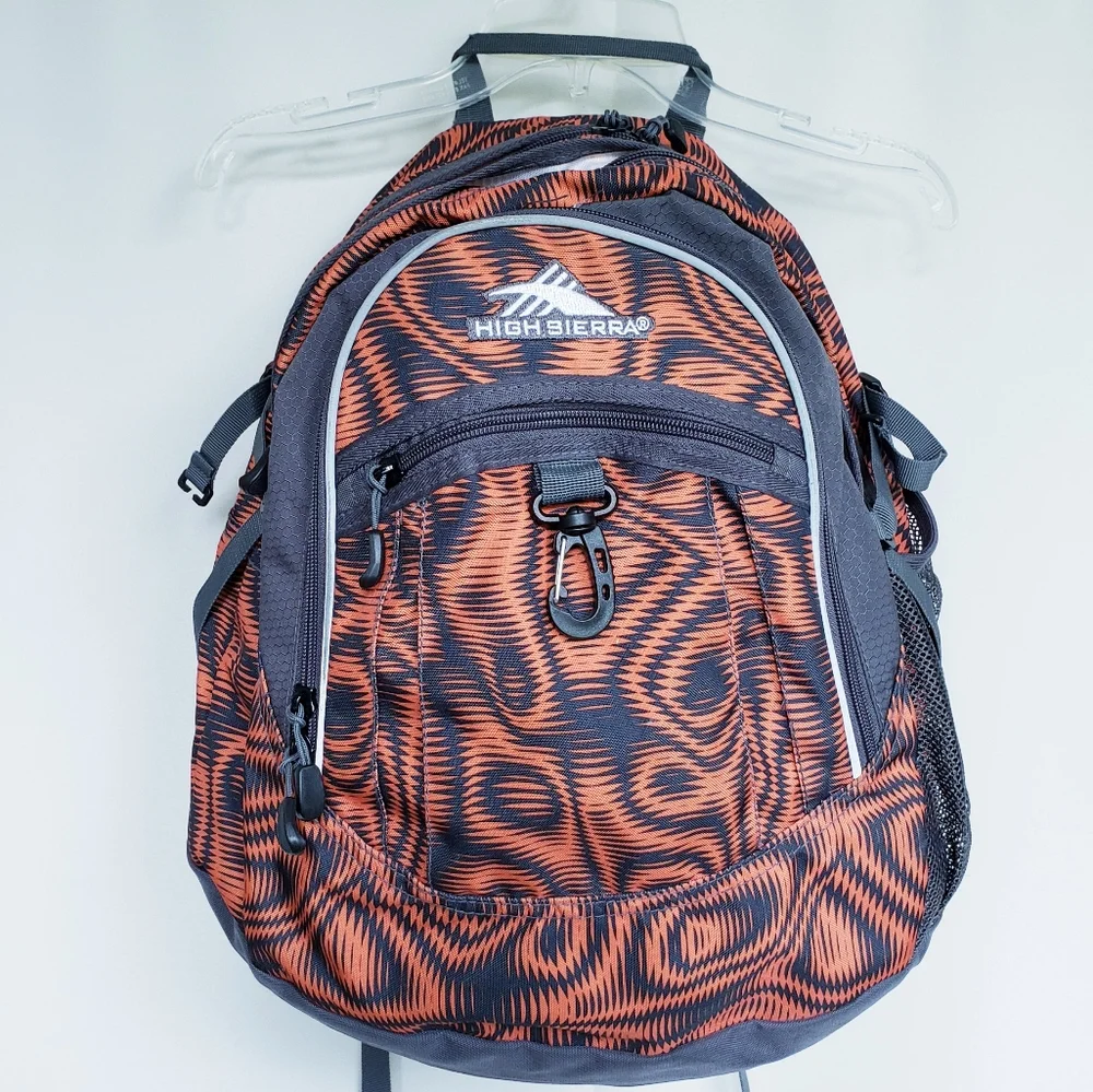 High Sierra Fat Boy bookbag backpack orange & gray